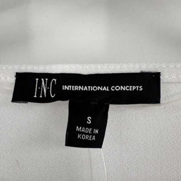 NWT INC INTERNATIONAL CONCEPTS Colorblock Top Dolman LS Black White Womens Small - Picture 3 of 11